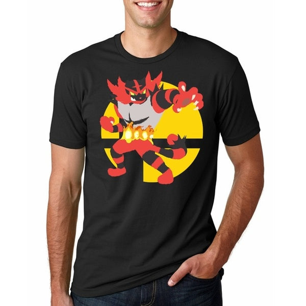 Men Funy tshirt Incineroar Short Sleeve O-Neck Tops Tee men t shirt